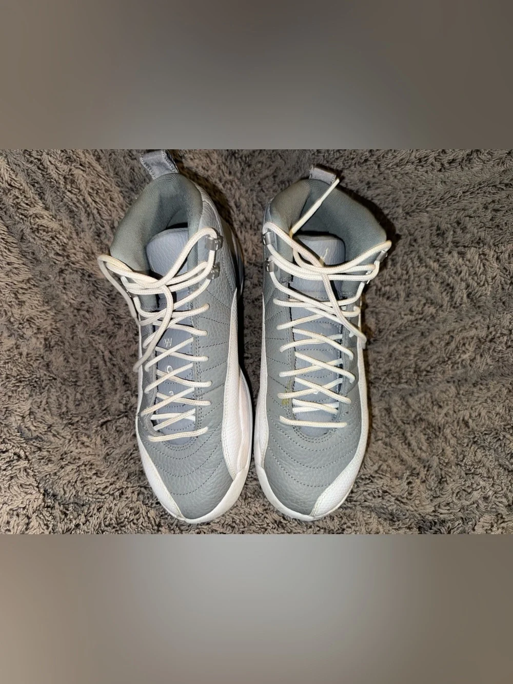 Nike Air Jordan 12 Retro GS Grey White Kids Size 7Y / 8.5 Womens - 153265-015